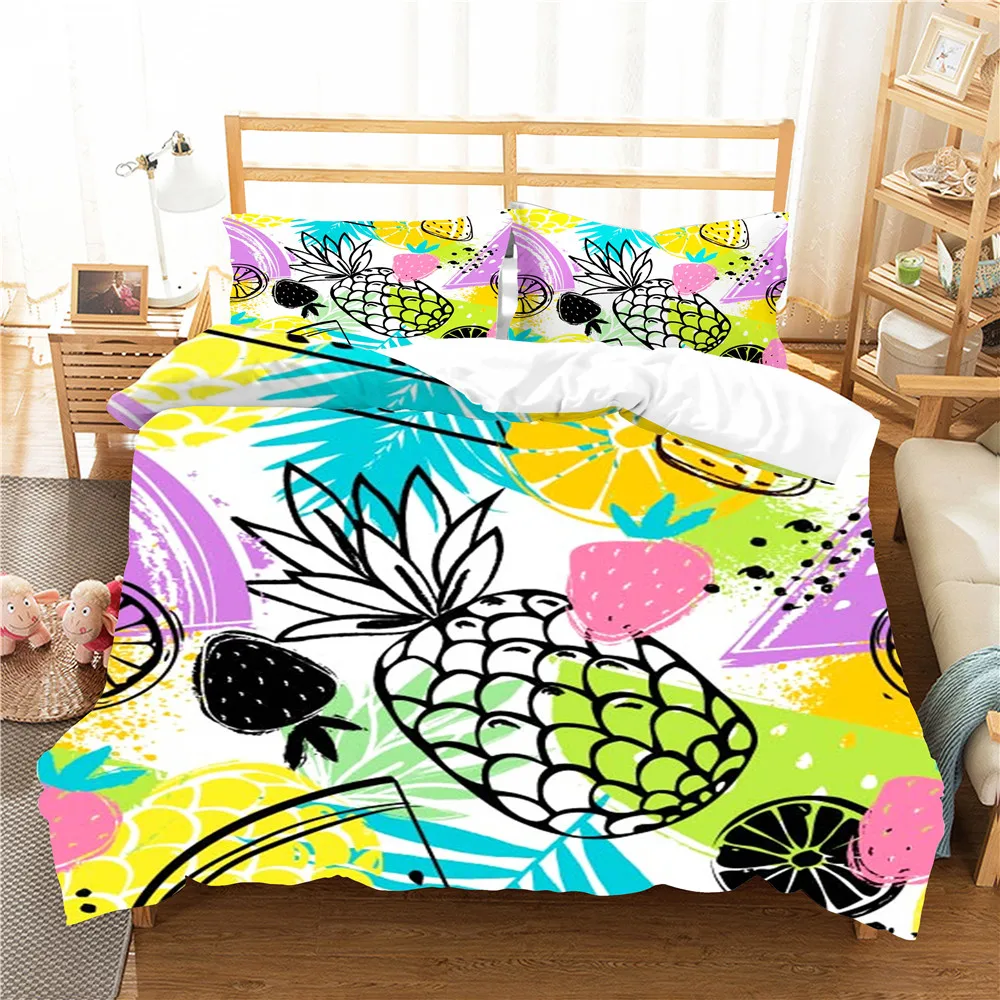 3d Bed Linen Duvet Cover Set Fruit Pattern Home Textiles with Pillowcase King Double Size Bedding Coverlet Bedroom Clothes
3d Bed Linen Duvet Cover Set Fruit Pattern Home Textiles with Pillowcase King Double Size Bedding Coverlet Bedroom Clothes
