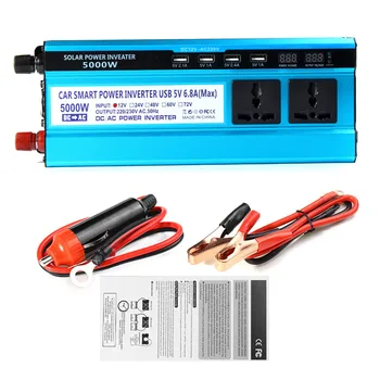 12/24/48V 220V 5000W Inverter Voltage Converter Transformer 4 USB Solar Power Inverter Charger Solar Inverter For Car Home
12/24/48V 220V 5000W Inverter Voltage Converter Transformer 4 USB Solar Power Inverter Charger Solar Inverter For Car Home