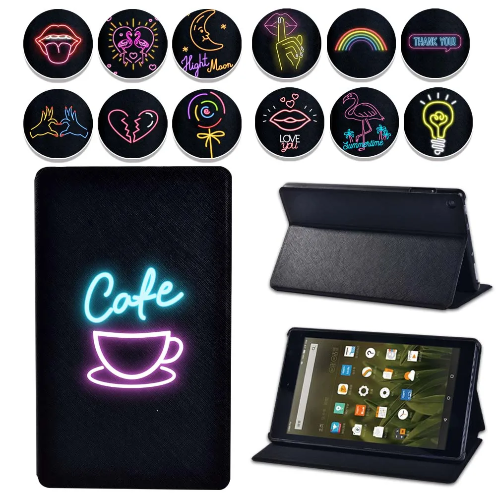 For Amazon Fire 7(5th/7th/9th Gen)/HD 8(6th/7th/8th Gen)/HD 10(5th/7th/9th Gen)with Alexa Neon Pattern Leather Flip Tablet Case
For Amazon Fire 7(5th/7th/9th Gen)/HD 8(6th/7th/8th Gen)/HD 10(5th/7th/9th Gen)with Alexa Neon Pattern Leather Flip Tablet Case