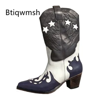 2020 New Design Real Leather Ankle Boots Women Pointed Toe Embroidery Star High Heel Boots Woman Cowboy Western Martin Boots 
2020 New Design Real Leather Ankle Boots Women Pointed Toe Embroidery Star High Heel Boots Woman Cowboy Western Martin Boots