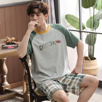 Summer New Style Pajamas Men Pure Cotton Short Sleeve Tracksuit Deft Broadcast
Summer New Style Pajamas Men Pure Cotton Short Sleeve Tracksuit Deft Broadcast