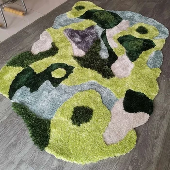 Little forest handmade 3D living room rug, Nordic big size bedside carpet, green decoration children room floor mat
Little forest handmade 3D living room rug, Nordic big size bedside carpet, green decoration children room floor mat