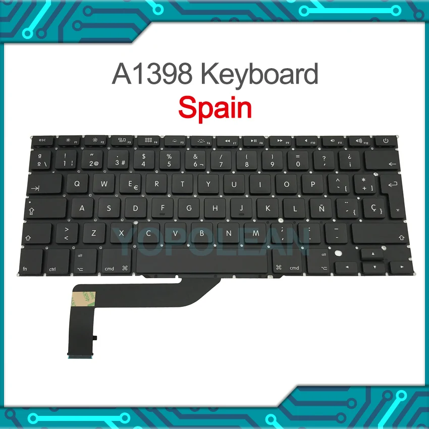 Новая испанская клавиатура A1398 для Macbook Pro Retina 15 дюймов сменная конец 2013 Mid 2014 2015 |