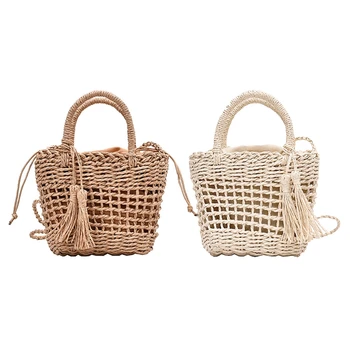 Hollow Woven Straw Bag Handbag Summer Beach Shoulder Bag Handmade Rattan Tote for Women
Hollow Woven Straw Bag Handbag Summer Beach Shoulder Bag Handmade Rattan Tote for Women