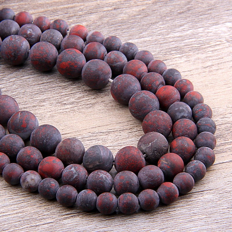 VINSWET 6 8 10 12mm Matte Natural Stone Beads Red Bloodstone Loose Round spacer jewelry Beads For DIY Making Bracelet Necklace
VINSWET 6 8 10 12mm Matte Natural Stone Beads Red Bloodstone Loose Round spacer jewelry Beads For DIY Making Bracelet Necklace