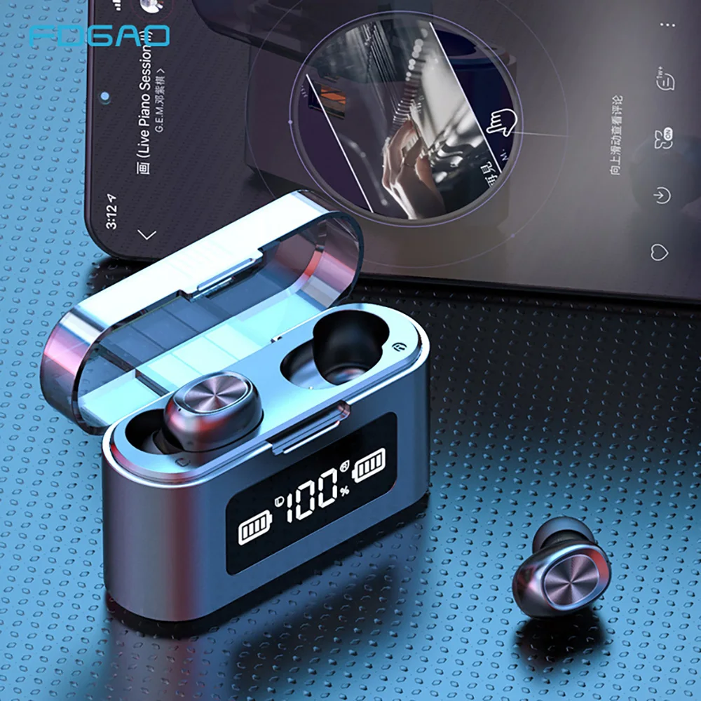TWS Bluetooth 5.1 Earphone Wireless Headphone Touch Control Stereo Headset Sports Earbuds Microphone With Charging Box for Phone
TWS Bluetooth 5.1 Earphone Wireless Headphone Touch Control Stereo Headset Sports Earbuds Microphone With Charging Box for Phone