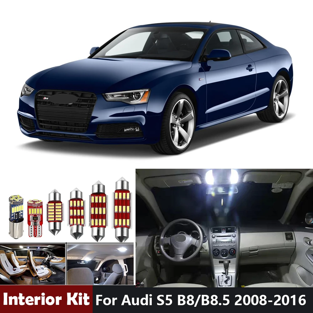 14pcs White Canbus Error Free For Audi S5 B8 B8.5 2008-2016 Car LED Bulbs Interior Lighting Kit Dome Trunk Vanity Mirrors Light
14pcs White Canbus Error Free For Audi S5 B8 B8.5 2008-2016 Car LED Bulbs Interior Lighting Kit Dome Trunk Vanity Mirrors Light