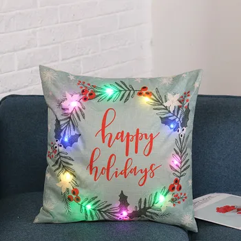 Christmas Color Lights Pillow Cover Christmas LED Lights Cushion Cover Creative Linen Car Sofa Decor Pillowcover 45x45cm 
Christmas Color Lights Pillow Cover Christmas LED Lights Cushion Cover Creative Linen Car Sofa Decor Pillowcover 45x45cm