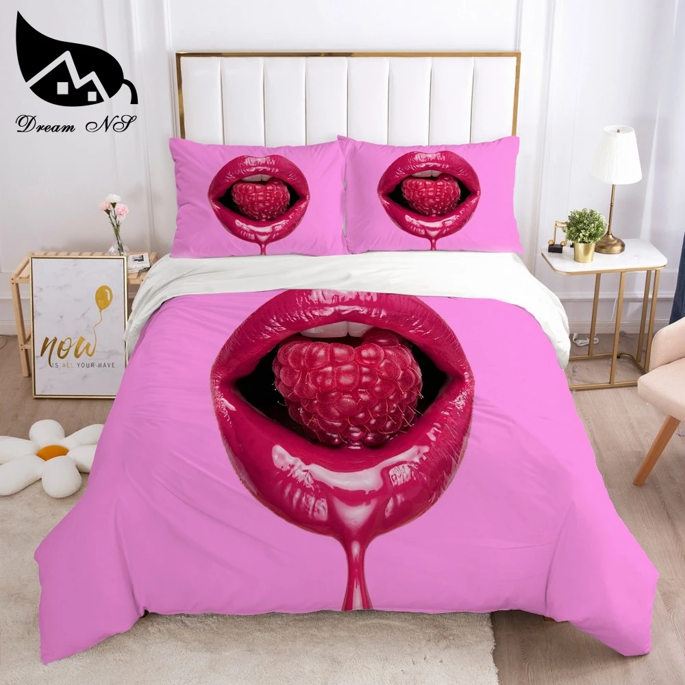 

Dream NS 3D Digital Printing Custom Bedding Set,Quilt/Duvet Cover Set Full Queen King,Bedclothes Sexy red lips Drop Shipping