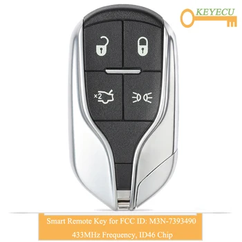 KEYECU Smart Remote Car Key for Maserati Ghibli Quattroporte President Levant, Fob 4 Buttons - 433MHz - ID46 Chip - M3N7393490 
KEYECU Smart Remote Car Key for Maserati Ghibli Quattroporte President Levant, Fob 4 Buttons - 433MHz - ID46 Chip - M3N7393490