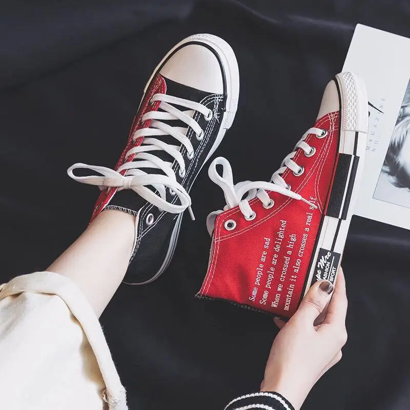 2019 New Style Hight-top Canvas Shoes Women's Korean-style Versatile Casual Hong Kong Style Mixed Colors Mandarin Duck WOMEN'S F
2019 New Style Hight-top Canvas Shoes Women's Korean-style Versatile Casual Hong Kong Style Mixed Colors Mandarin Duck WOMEN'S F