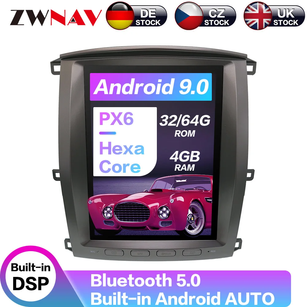 Carplay DSP Android 9.0 PX6 Vertical Tesla Radio Car Multimedia Player Stereo GPS Navigation For Land Cruiser LC100 2002-2007
Carplay DSP Android 9.0 PX6 Vertical Tesla Radio Car Multimedia Player Stereo GPS Navigation For Land Cruiser LC100 2002-2007
