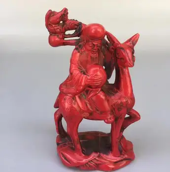 Collection Chinese Red Coral Carved Longevity Star Riding Deer Old Man Holding Longevity Peach Lucky Healthy Statue Decoration
Collection Chinese Red Coral Carved Longevity Star Riding Deer Old Man Holding Longevity Peach Lucky Healthy Statue Decoration