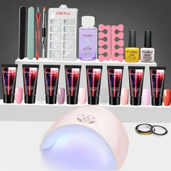 24W UV Nail Dryer Lamp Poly Gel Building Model Top Base Dead Skin Removal Kit Including all the items you need for nail art.
24W UV Nail Dryer Lamp Poly Gel Building Model Top Base Dead Skin Removal Kit Including all the items you need for nail art.