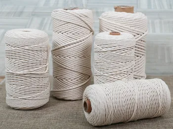 1mm 3mm 4mm 5mm 6mm Macrame Rope Twisted String Cotton Cord For Handmade Natural Beige Rope DIY Home Wedding Accessories Gift 
1mm 3mm 4mm 5mm 6mm Macrame Rope Twisted String Cotton Cord For Handmade Natural Beige Rope DIY Home Wedding Accessories Gift
