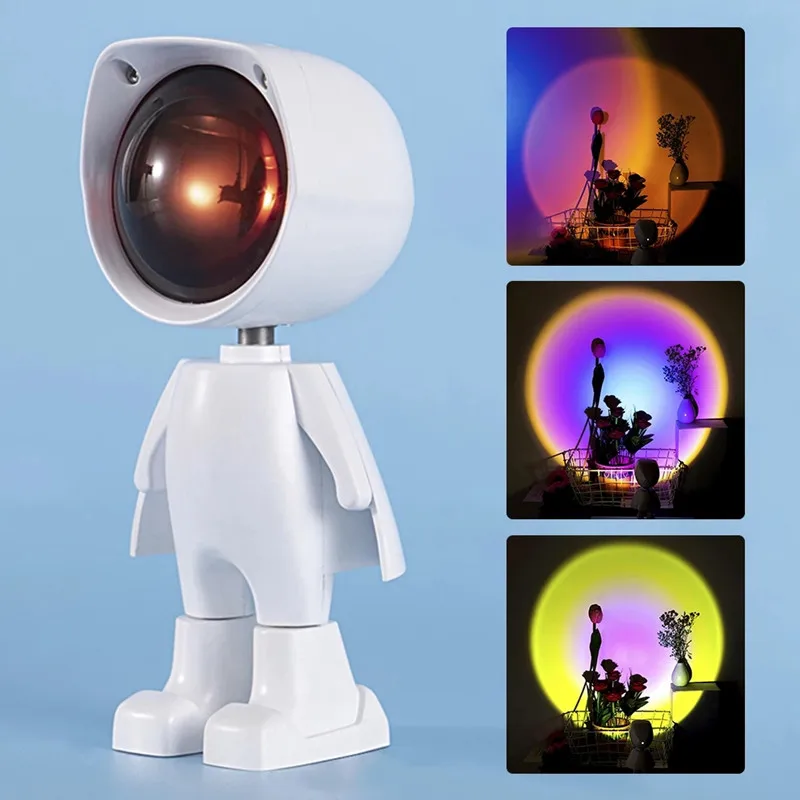 Sunset Rainbow Projector Lamp USB Charging Astronaut Atmosphere LED Night Light Home Coffee Shop Background Wall Decoration
Sunset Rainbow Projector Lamp USB Charging Astronaut Atmosphere LED Night Light Home Coffee Shop Background Wall Decoration