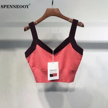 SPENNEOOY Designer Custom Runway Summer Women Backless Knitting Camis Tops Ladies Colorblock V-Neck Fashion Casual Tank Tops
SPENNEOOY Designer Custom Runway Summer Women Backless Knitting Camis Tops Ladies Colorblock V-Neck Fashion Casual Tank Tops