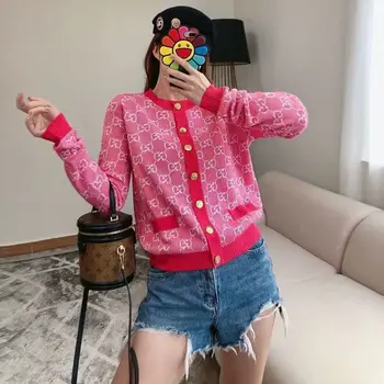 2020 Autumn New wool knitted cardigan popular brand Double g jacquard slim long sleeve cardigan jacket
2020 Autumn New wool knitted cardigan popular brand Double g jacquard slim long sleeve cardigan jacket