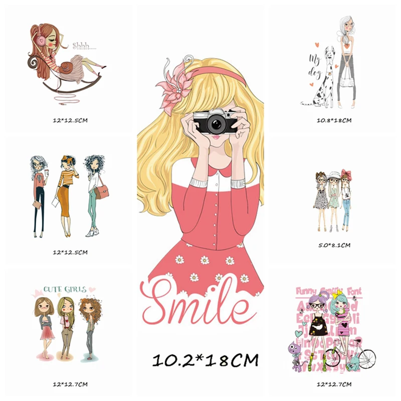 Beautiful Fashion Girls Heat Transfers Patch A-level Washable Iron On Applique For T-shirt Dresses DIY Clothes Decoration E
Beautiful Fashion Girls Heat Transfers Patch A-level Washable Iron On Applique For T-shirt Dresses DIY Clothes Decoration E