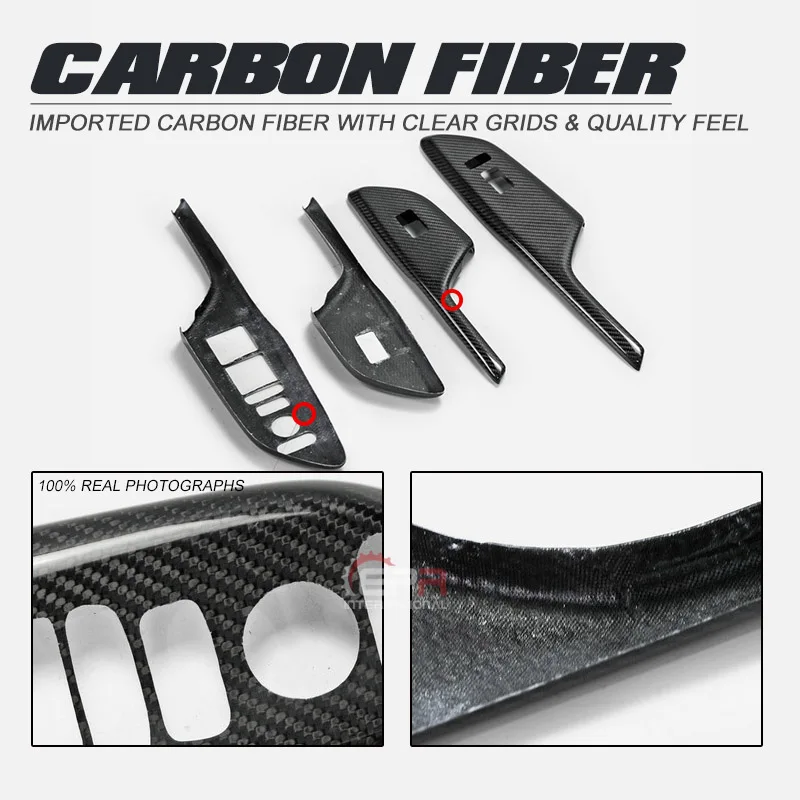 Car-styling Carbon Fiber Front & Rear Door Window Switch Trim Glossy Fibre Inner Garnish Cover Set For Honda 2017 On Civic FK8
Car-styling Carbon Fiber Front & Rear Door Window Switch Trim Glossy Fibre Inner Garnish Cover Set For Honda 2017 On Civic FK8