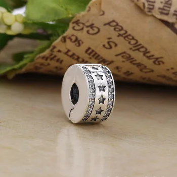New Original 925 Sterling Silver Crystal Stars Pentagram Securing Clips Charms Fit Pandora Bracelet For Woman DIY Jewelry Beads
New Original 925 Sterling Silver Crystal Stars Pentagram Securing Clips Charms Fit Pandora Bracelet For Woman DIY Jewelry Beads