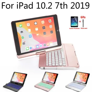 7 Colors Backlight Rotating Wireless Bluetooth Keyboard cover For iPad 10.2 7th A2200 A2198 A2232 A2197 Smart case Funda + Film
7 Colors Backlight Rotating Wireless Bluetooth Keyboard cover For iPad 10.2 7th A2200 A2198 A2232 A2197 Smart case Funda + Film