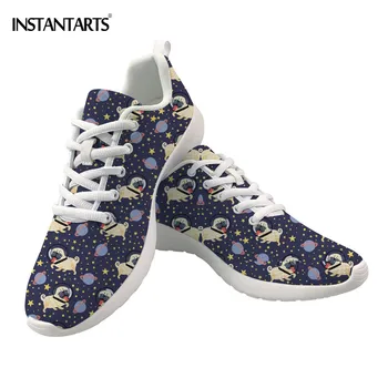INSTANTARTS Space Pug Pattern Casual Flat Sneakers Woman Breathable Lace-Up Mesh Dog Art Shoes Light Running Shoes for Teenage
INSTANTARTS Space Pug Pattern Casual Flat Sneakers Woman Breathable Lace-Up Mesh Dog Art Shoes Light Running Shoes for Teenage