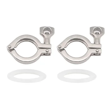 2Pcs Tri-Clamp Steel Single Pin Heavy Duty Tri Clamp with Wing Nut for Ferrule TC with Silicone Gasket 2 Inch
2Pcs Tri-Clamp Steel Single Pin Heavy Duty Tri Clamp with Wing Nut for Ferrule TC with Silicone Gasket 2 Inch