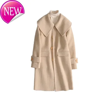 Wool Double-sided 100% Coat Female Jacket Spring Autumn Long Coat Korean Fashion Vintage Elegant Ladies Coats 2020 1688 KJ6066
Wool Double-sided 100% Coat Female Jacket Spring Autumn Long Coat Korean Fashion Vintage Elegant Ladies Coats 2020 1688 KJ6066