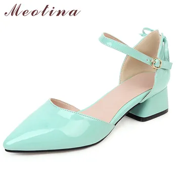 Meotina Pumps Women Bow Mid Heels Two-Piece Shoes Buckle Pointed Toe Footwear Ladies Summer Elegant Shoes Female Black White 46
Meotina Pumps Women Bow Mid Heels Two-Piece Shoes Buckle Pointed Toe Footwear Ladies Summer Elegant Shoes Female Black White 46