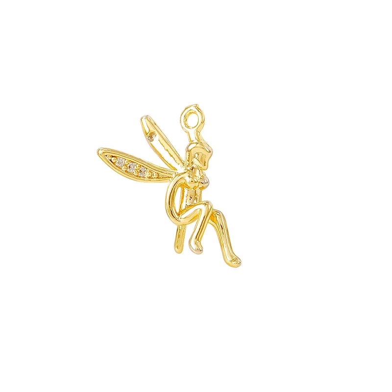 Фото Factory wholesale Gold Color Brass Angel Charms Pendants Necklace Bracelet Earring Diy Jewelry Making Supplies Accessories | Украшения и