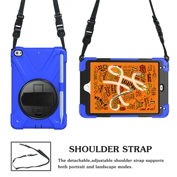 Case for iPad Mini 4th/5th Generation 3 Layer Hybrid Drop Protection Cover with Rotating Stand Hand Strap Pencil Holder
Case for iPad Mini 4th/5th Generation 3 Layer Hybrid Drop Protection Cover with Rotating Stand Hand Strap Pencil Holder