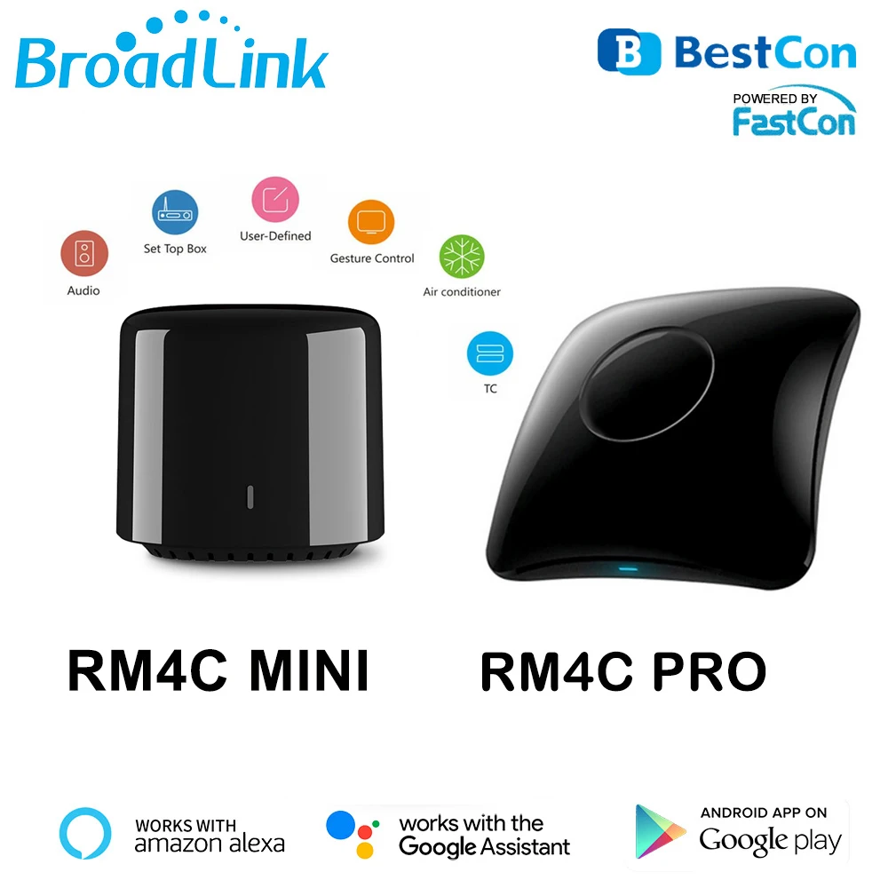 2020 BroadLink RM4C Mini Pro FRBestCon Smart Remote Control IR 4G Wifi Intelligent Universal Compatible Amazon Alexa Google Home
2020 BroadLink RM4C Mini Pro FRBestCon Smart Remote Control IR 4G Wifi Intelligent Universal Compatible Amazon Alexa Google Home