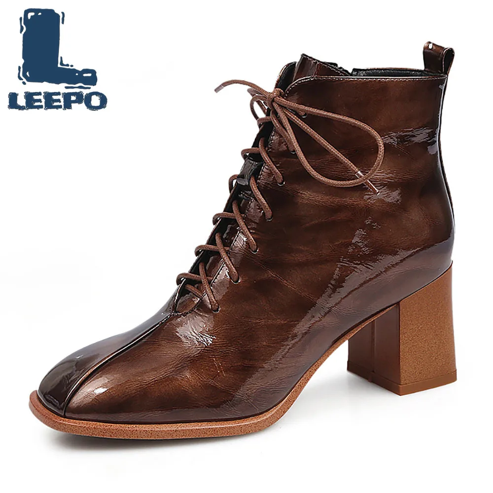 Woman Ankle Boots Retro Cow Leather Winter Short Plush Green Square Toe High Heels Female Brown Luxury Boots Party Shoes
Woman Ankle Boots Retro Cow Leather Winter Short Plush Green Square Toe High Heels Female Brown Luxury Boots Party Shoes