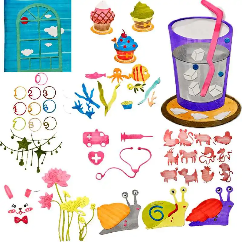 Snails Sea Animals Number Cupcake Metal Cutting Dies Scrapbooking For Card Album Making Crafts Embossing Stencil New Dies 2019
Snails Sea Animals Number Cupcake Metal Cutting Dies Scrapbooking For Card Album Making Crafts Embossing Stencil New Dies 2019