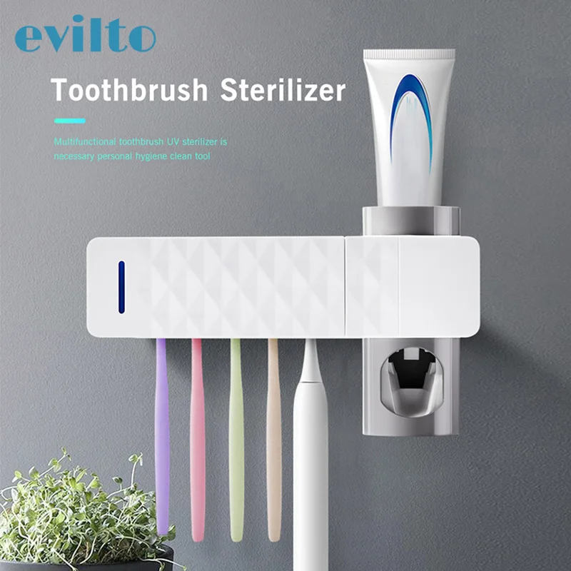 2 in 1 UV Light Ultraviolet Toothbrush Sterilizer Toothbrush Holder Automatic Toothpaste Squeezers Dispenser Home Bathroom Set
2 in 1 UV Light Ultraviolet Toothbrush Sterilizer Toothbrush Holder Automatic Toothpaste Squeezers Dispenser Home Bathroom Set
