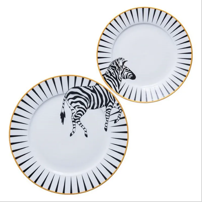 2 Pcs 6 and 8 Inch Animal Design Round Bone China Plate Tableware Set of 2 Ceramic Dinner Plate Zebra Giraffe Wallaby Antelope
2 Pcs 6 and 8 Inch Animal Design Round Bone China Plate Tableware Set of 2 Ceramic Dinner Plate Zebra Giraffe Wallaby Antelope