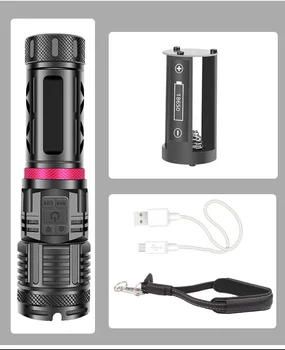 Zoomable led Flashlight XHP90 COB Powerful Torch Lamp 2500 Lumens Glare Adjustable flashlight lantern Waterproof light 2020New
Zoomable led Flashlight XHP90 COB Powerful Torch Lamp 2500 Lumens Glare Adjustable flashlight lantern Waterproof light 2020New