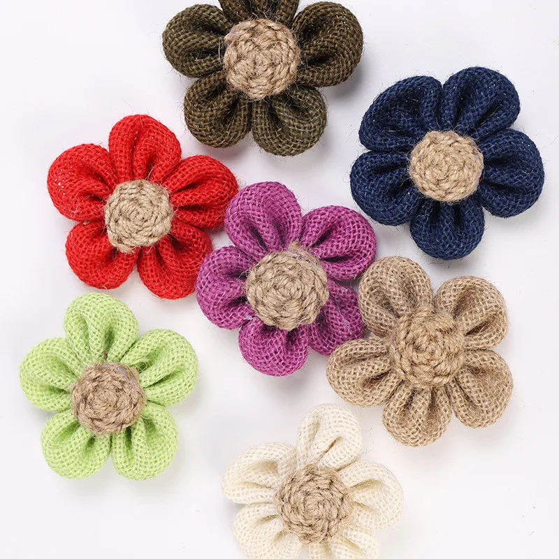 Natural Jute Hessian Flower DIY Craft Supplies Handmade Linen Flower 8CM Colored Burlap Flowers Wedding Holiday Party DIY Decor
Natural Jute Hessian Flower DIY Craft Supplies Handmade Linen Flower 8CM Colored Burlap Flowers Wedding Holiday Party DIY Decor