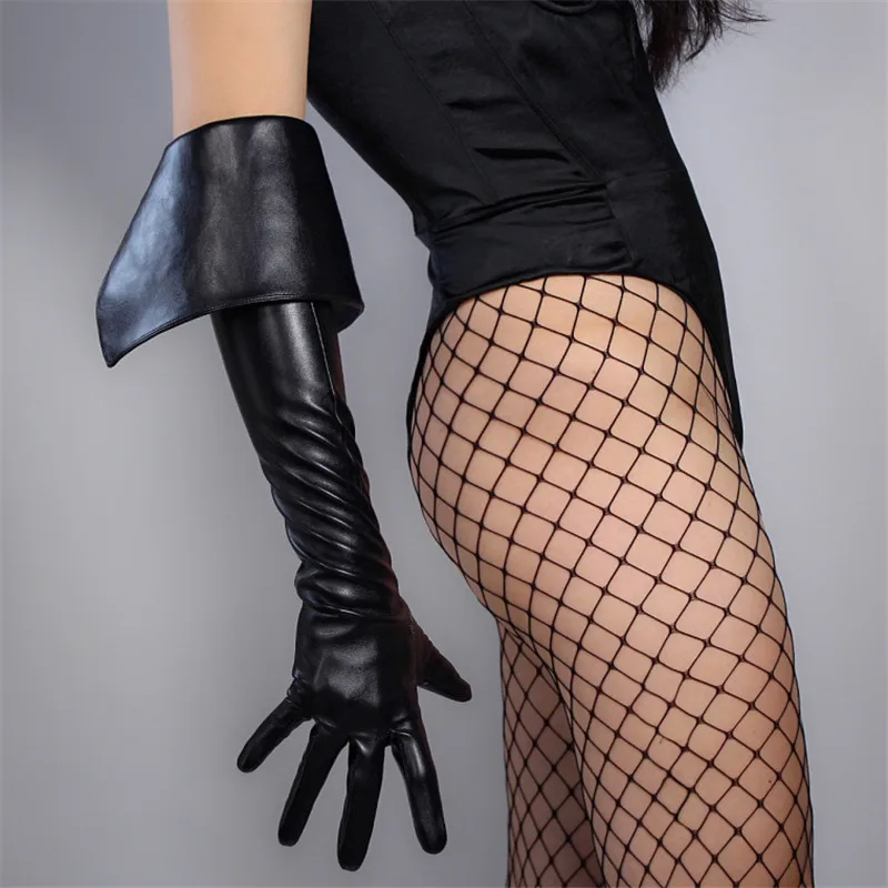 Long Leather Gloves 65cm Eversion Double Layer Big Cut Extra Long Red Simulation Leather Touchscreen Women Gloves PU173
Long Leather Gloves 65cm Eversion Double Layer Big Cut Extra Long Red Simulation Leather Touchscreen Women Gloves PU173
