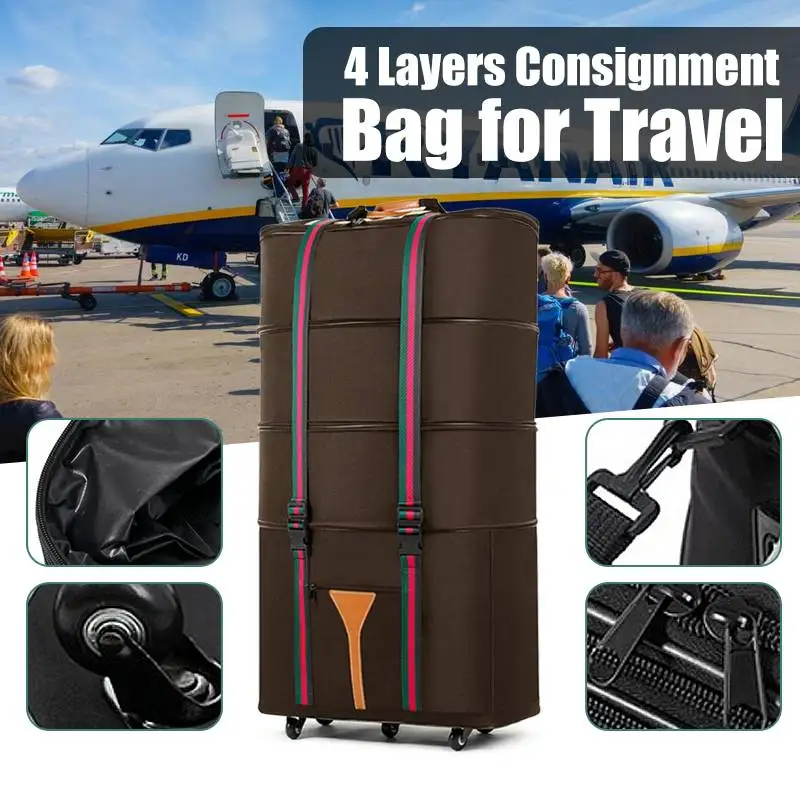 4 Layers Retractable Folding Consignment Luggage Travel Bag Waterproof Oxford Storage Suitcase
4 Layers Retractable Folding Consignment Luggage Travel Bag Waterproof Oxford Storage Suitcase