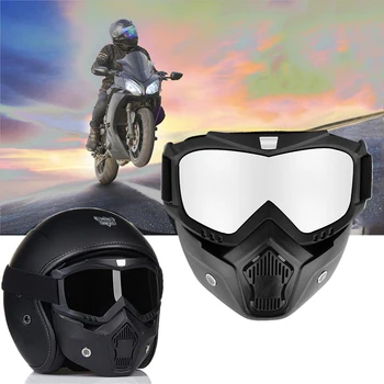 Black Motorcycle Helmet Goggles Black Detachable Motocross Goggles Face Mask UV Protection Accessories
Black Motorcycle Helmet Goggles Black Detachable Motocross Goggles Face Mask UV Protection Accessories