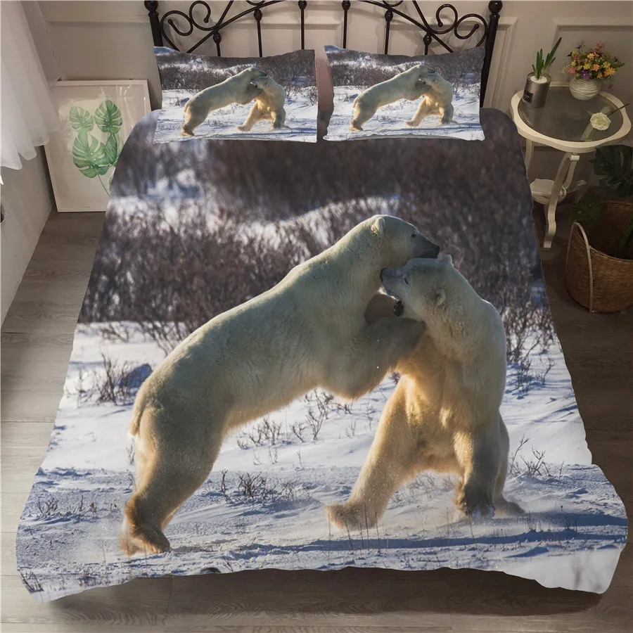 A Bedding Set 3D Printed Duvet Cover Bed Set Polar Bear Home Textiles for Adults Bedclothes with Pillowcase #BJX05
A Bedding Set 3D Printed Duvet Cover Bed Set Polar Bear Home Textiles for Adults Bedclothes with Pillowcase #BJX05