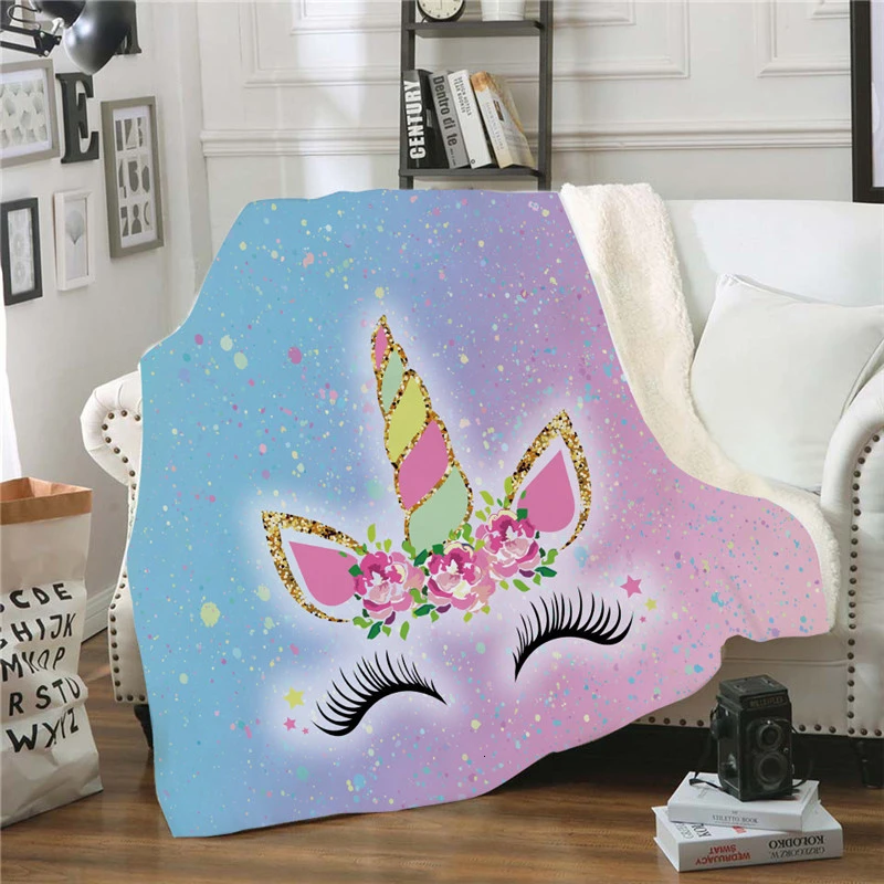 Unicorn Fluffy Throw Blankets Unicorn Fluffy Throw Blankets