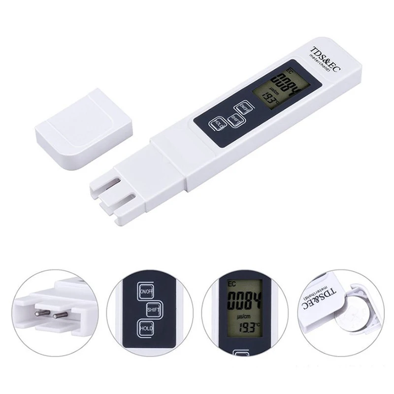 3 In1 water quality tester TDS Conductivity Meter TDS and Temperature Test Pen for Water Aquarium Hydroponics Tester
3 In1 water quality tester TDS Conductivity Meter TDS and Temperature Test Pen for Water Aquarium Hydroponics Tester