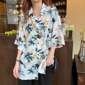 COIGARSAM Beach Style Short Sleeve Shirt Womens tops Casual Loose Women shirts Army Green White 3014 
COIGARSAM Beach Style Short Sleeve Shirt Womens tops Casual Loose Women shirts Army Green White 3014