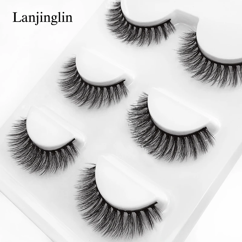 Faux Cils 3 Pairs False Eyelashes Soft Natural Long Wispy Fluffy 3D Mink Lashes Handmade Makeup Tool Extension Fake Eye Lashes 12 Hb805bcdabdb54d5bbe1c13a4d5bc54b1d