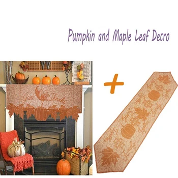 Thanksgiving Day Decoration Fireplace Scarf and Pumpkin Table Flag Set - Pumpkin Lace Fireplace Cloth and Maple Leaf Leaf Cellar
Thanksgiving Day Decoration Fireplace Scarf and Pumpkin Table Flag Set - Pumpkin Lace Fireplace Cloth and Maple Leaf Leaf Cellar