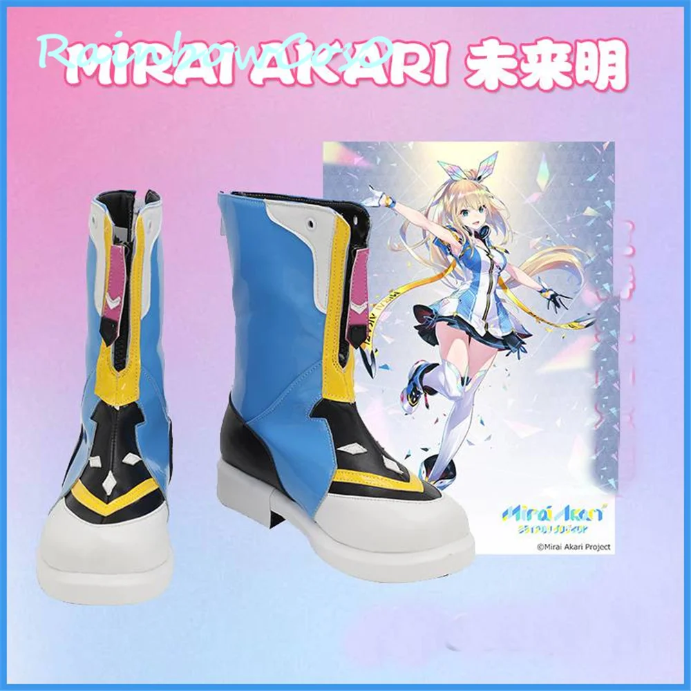 

Kizuna Ai Vtuber Youtuber hololive Mirai Akari Cosplay Shoes Boots Game Anime Halloween RainbowCos0W W1398