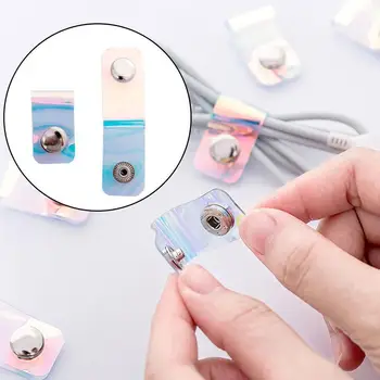10pcs Universal Line Clip Winder PVC Laser Snap Button Desk Storage Portable Earphone Organizer Buckle Cable Storage Statio X9K0
10pcs Universal Line Clip Winder PVC Laser Snap Button Desk Storage Portable Earphone Organizer Buckle Cable Storage Statio X9K0